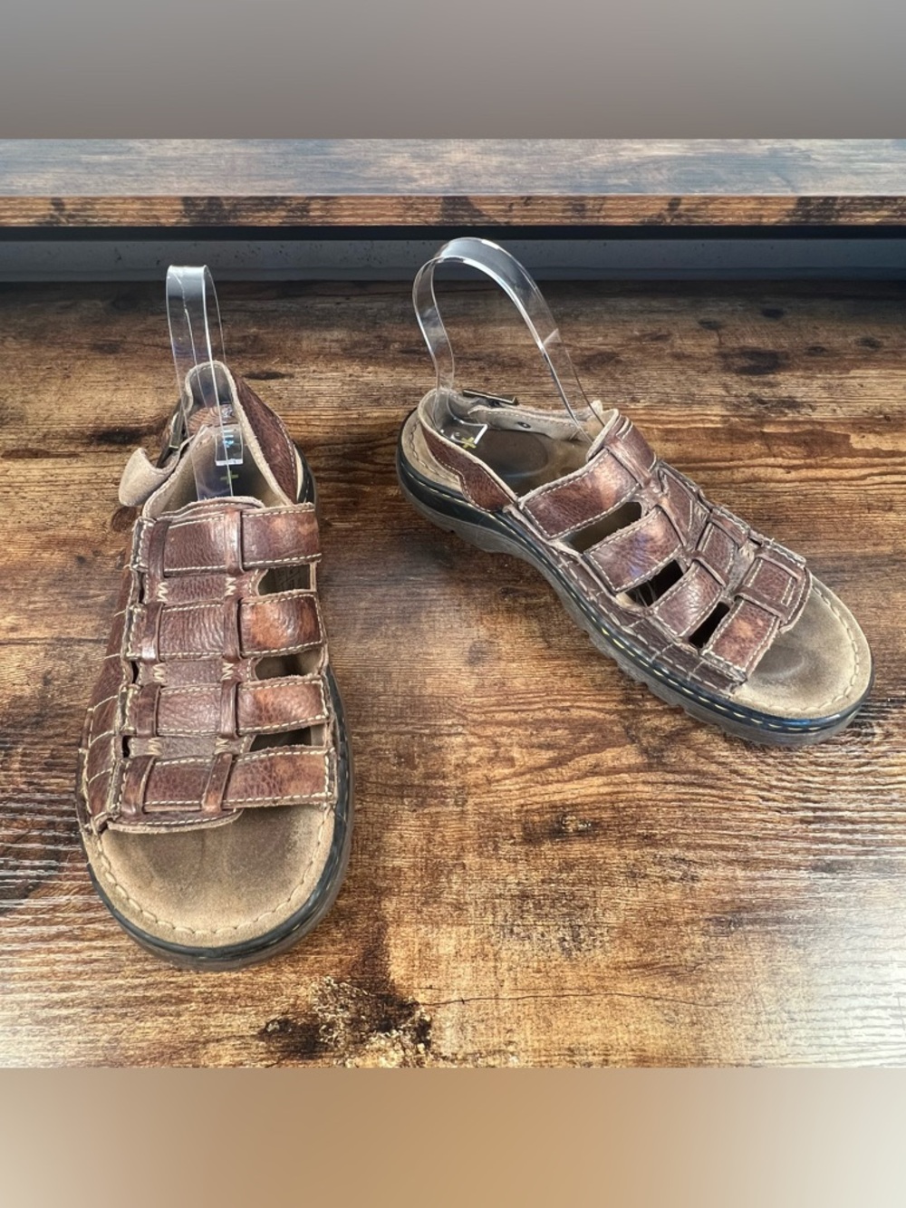 Dr Martens Sandals Vintage Y2K Fisherman Brown Chunky‎ Sole Men 10 Women 11